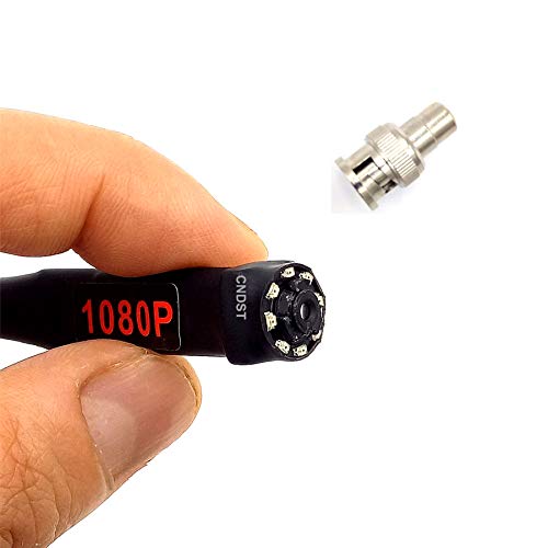 CNDST 1080P 2MP HD 2000TVL 4-in-1 TVI/CVI/AHD/960H CVBS CCTV Mini Spy Pinhole Security Camera, For 1080P 4-in-1 TVI/AHD/CVI/CVBS/960H DVR, f3.6mm Lens, 90 Degree, DC 12V 1A, with 8PCS Infrared IR Leds