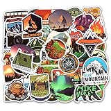 Honch Wilderness Nature Stickers Outdoors Hiking Camping Travel Adventure Stickers Pack 50 Pcs Suitcase Stickers Vinyl Decals for Car Bumper Helmet Luggage Laptop Water Bottle