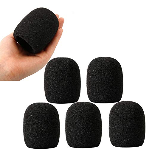 5PCS Thicken Foam Microphone Cover, Premium Handheld Foam Screen Mic Covers for Blue Yeti Pop Filter, Stage Ball-Type Mic Windscreen Cover Foam by Etenli