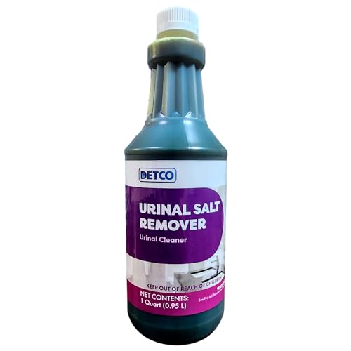 DETCO-Urinal Salt Remover | Safe on Pipes & Plumbing - Controls Odors - Cleans Rust, Scale, and Uratic Salt Build-Up - 1 Quart