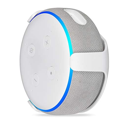 Book Cover Wall Mount Compatible with Echo Dot (3rd Gen) - Mounting Alternative for Your Alexa Smart Speaker (White, 1 Pack)