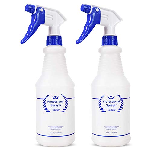 Book Cover Bealee Plastic Spray Bottle, Empty Spray Bottles (2 Pack 24 Oz), All-Purpose Sprayer for Cleaning Solutions, Bleach Spray, Planting, BBQ, Mist & Stream Water Spraying Bottle with Adjustable Nozzle