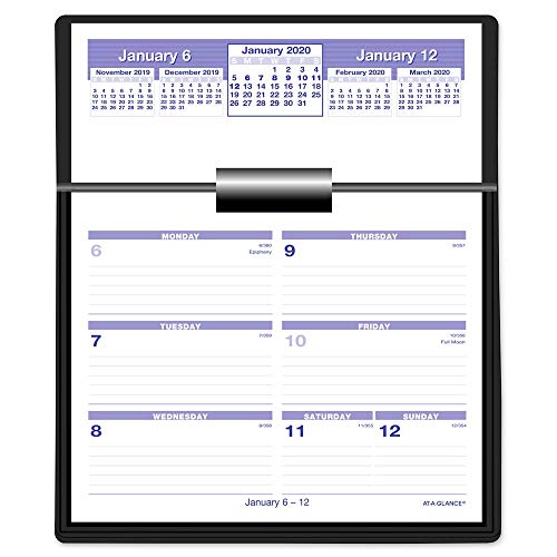 AT-A-GLANCE 2020 Weekly Desk Calendar Refill, 5-5/8" x 7", Flip-A-Week (SW705X50)