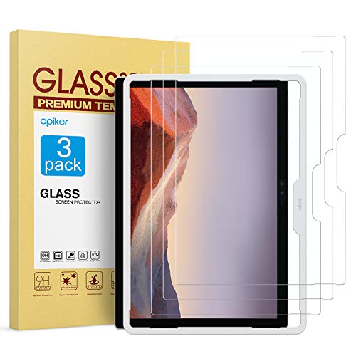apiker [3 Pack] Screen Protector for Surface Pro 7/ Surface Pro 6 / Surface Pro (5th Gen) / Surface Pro 4, Tempered Glass Screen Protector with [Alignment Frame] [High Definition]