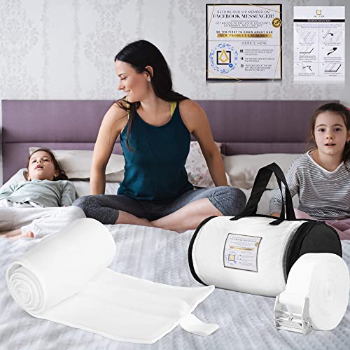 Book Cover Savvy Life Selects Bed Bridge Connector (Ultra Wide) 12 Inch Non-Slip Design | Adjustable Mattress Connector | Twin To King Converter Kit | 25D Memory Foam Mattress Extender | Storage Bag Included