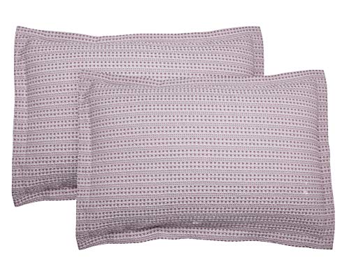Book Cover PHF Cotton Waffle Weave Pillow Sham Covers Standard Size, 2 Pack Luxurious Yarn Dyed Pillowcases, Soft Breathable Skin-Friendly Pillow Cases, 20