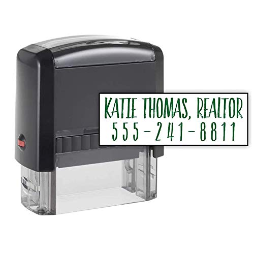 Custom Address Stamp - 2 Line Address Stamp - 20 Font Options - Self-Inking Address Stamp (2 Line Stamp)