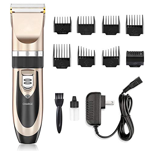 Hair Clippers - Nicewell Low Noise Hair Clippers for Men Kids, Cordless Hair Trimmer Grooming Kit with 8 Attachment Guide Combs for Hair Cutting