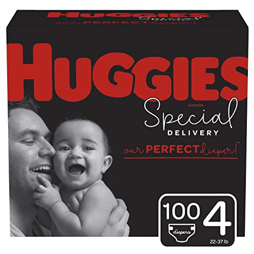 HUGGIES Special Delivery Hypoallergenic Baby Diapers, Size 4, Ct, One Month Supply White Size 4 (100 Count)