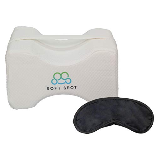 Soft Spot Knee Pillow for Back Support, Sciatica Relief and Pregnancy for Sleeping, White