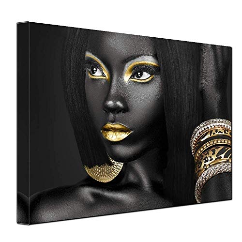 Book Cover Egyptian Decor Queen Woman Portrait Artwork Gallery Canvas Prints Living Room Wall Decor Afican Black Art Paintings for Wall Art Frame Easy to Hang 12x16inch
