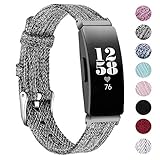 EZCO Bands Compatible with Fitbit Inspire HR & Inspire & Inspire 2, Woven Fabric Breathable Watch Strap Quick Release Replacement Wristband Accessories Women Man for Inspire 2 Smart Watch