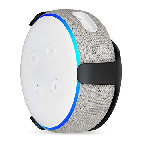 Wall Mount Compatible with Echo Dot (3rd Gen) - Mounting Alternative for Your Alexa Smart Speaker (Black, 1 Pack)