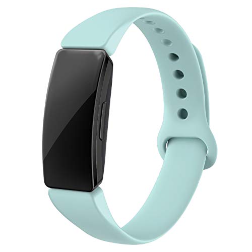 SWEES Silicone Bands Compatible with Fitbit Inspire & Inspire HR & Ace 2, Replacement Soft Thin Band Accessories Small Large for Women Men, Black, White, Blue, Pink, Gray, Wine