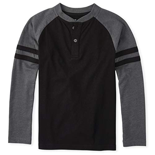 The Children's Place Boys' Big Long Sleeve Raglan Henley