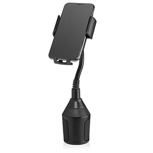 Universal Car Cup Holder Phone Mount by Bintoi - Adjustable Base and Neck/Tight Grip and Cushions - Compatible with All Generation Smartphones - iPhone/Samsung Galaxy/Note/Xperia/HTC/Huawei/Oneplus