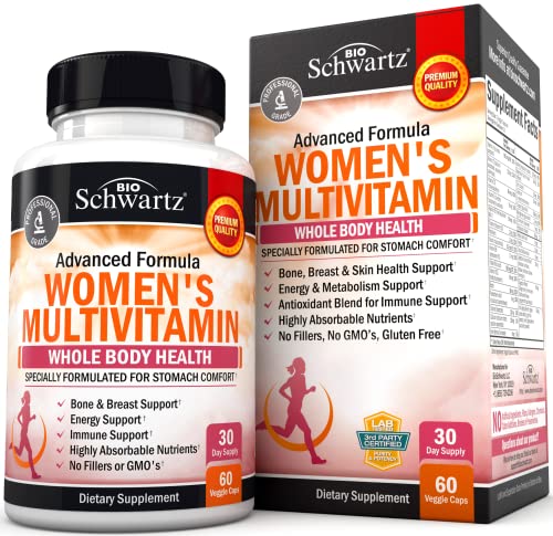 Book Cover Multivitamin for Women with Vitamin D3 - Multivitamins for Bone Breast Skin Joint Energy - Vitamins for Immunity Support - Immune System Boost Natural Immune Defense - Joint Support Supplement - 60Ct