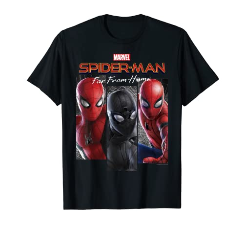 Book Cover Marvel Spider-Man Far From Home Suit Panel Logo T-Shirt