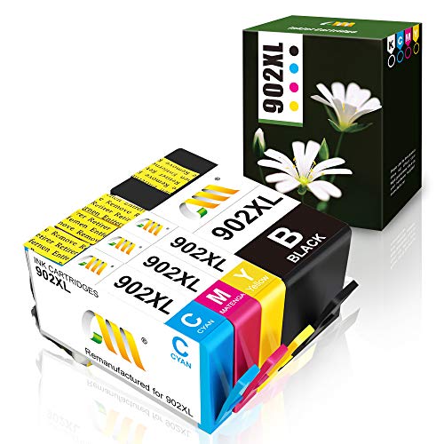 CMCMCM Updated Remanufactured Ink Cartridges Work for HP 902XL 902 XL Work for OfficeJet Pro 6978 6962 6968 6975 6960 6970 6950 6954 6979 6951 Printer (Cyan, Yellow, Magenta)