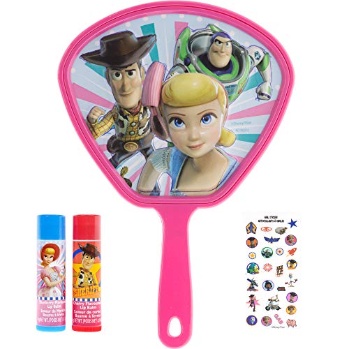 Book Cover Disney Toy Story 4 Super Sparkly Lip Balm Set for Girls, Set Includes: 2 Lip Balms, Nail Stickers and Handheld Mirror