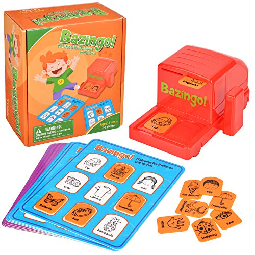 Amagoing Bazingo Sight Words Board Game, Reading Matching Educational Toys for Kindergarten and Early Readers with 8 Board Cards
