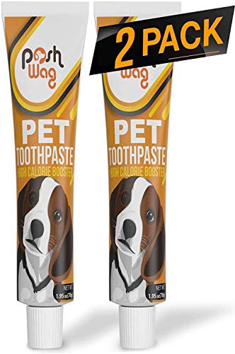 Book Cover 2 Pack Dog Toothpaste [Fights Bad Breath] Toothpaste for Dog & Cat, High Calorie Booster, Helps Remove Food Debris Designed for Pets [REMOVES Plaque] 1.95 oz