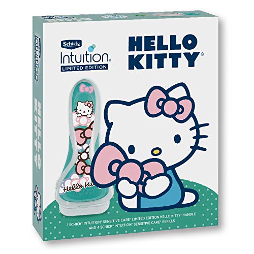 Book Cover Schick Intuition Limited Edition Hello Kitty Sensitive Care Razor, Includes Handle and 4 Refills