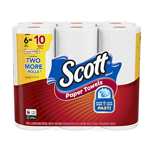 Book Cover Scott Choose-A-Sheet Paper Towels, White, Big Roll, 24 Count