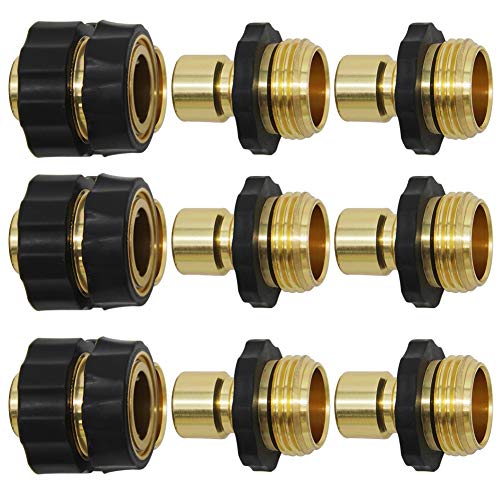 Twinkle Star 3/4 Inch Garden Hose Quick Connector Water Hose Fitting Male and Female, 9 of Set