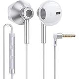 Linklike Earbuds in-Ear Headphones Deep Bass Wired Earbuds with Mic Noise Isolating Hi-Res Quad Drivers Earphones Volume Control Ear Bud Tips Lightweight 3.5mm for iPhone Samsung Laptops