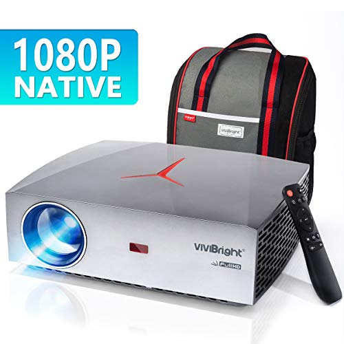 VIVIBRIGHT f40 Native 1080P Projector, 4200White LED Light 300" Display Full HD Home Theater Projector, HiFi Class Speaker with SPDIF, Compatible with TV Stick, PS4, Xbox, HDMI, SPDIF, USB, AV