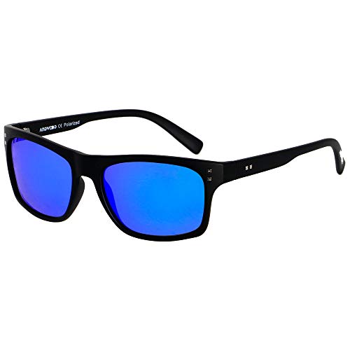 Polarized Sunglasses for Men UV Protection Sun Glasses Fishing Fashion Driving Sport ANDWOOD MARCUS Blue Size: 55â–¡18-137