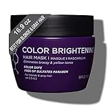 Luseta Purple Hair Mask 16.9 Oz, Deep Conditioner for Color Treated Hair Neutralizes Unwanted Yellow Tones and Removes Brassine, for Blond and Gray hair, Sulfate & Paraben Free