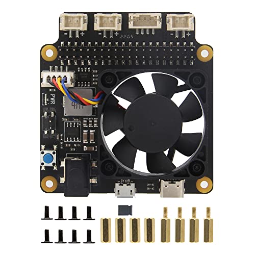 Geekworm Raspberry Pi 3B+/3B X735 Power Management with Safe Shutdown Auto Cooling Expansion Board