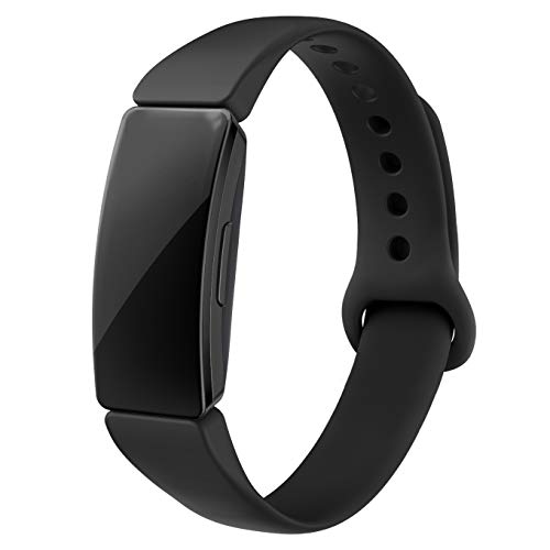 SWEES Silicone Bands Compatible with Fitbit Inspire & Inspire HR, Replacement Soft Thin Band Accessories Small Large for Women Men, Black, White, Blue, Pink, Gray, Wine