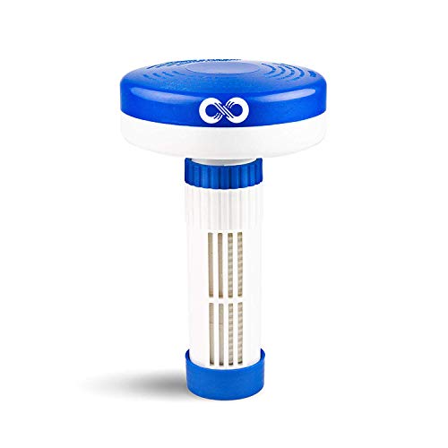 Floating Chlorine Tablet Dispenser for Small Pools, Spas, & Hot Tubs - Holds 1" Bromine or Chlorine Tablets for Effective Sanitation - Hot Tub Chlorine Floater with 13 Flow Control Settings