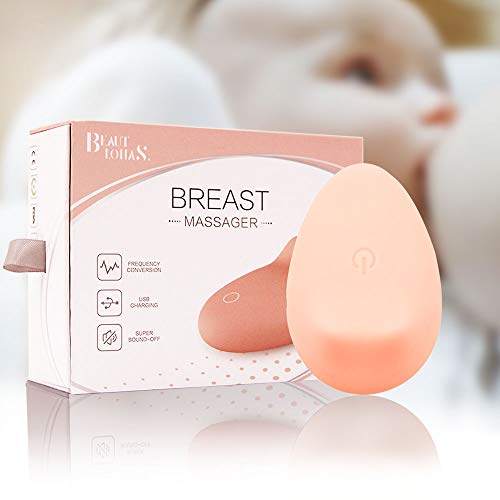 Lactation Massager, BEAUTLOHAS. Breastfeeding Care for Clogged Ducts, Improve Milk Flow & Engorgement, Silicone Breast Massager for Breastfeeding Mommy, with Travel Bag (Skin)