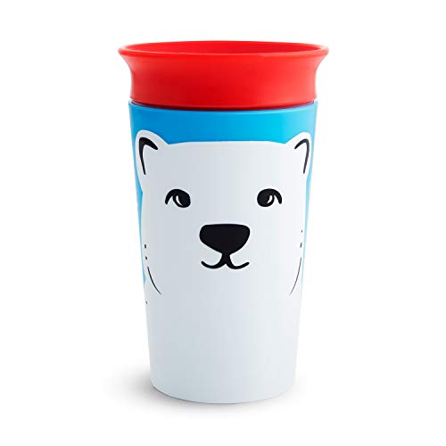 Book Cover Munchkin Miracle 360 WildLove Sippy Cup, 9 Ounce, Polar Bear