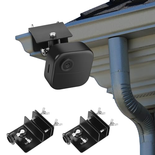 [Upgraded Version] Gutter Mount for Blink XT Outdoor Camera, Best Viewing Angle for Your Blink XT Camera, Weatherproof Aluminum Alloy Material (2 Pack, Black)