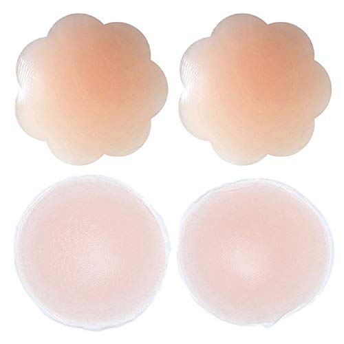 Silicone Nipple Sticker Reusable Self-Adhesive Nipple Cover Bra Pasties Pad Natural Color Nipple Stickers