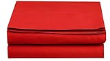Elegant Comfort Premium Hotel Quality 1-Piece Flat Sheet, Luxury & Softest 1500 Thread Count Egyptian Quality Bedding Flat Sheet, Wrinkle, Stain and Fade Resistant, Full-Red