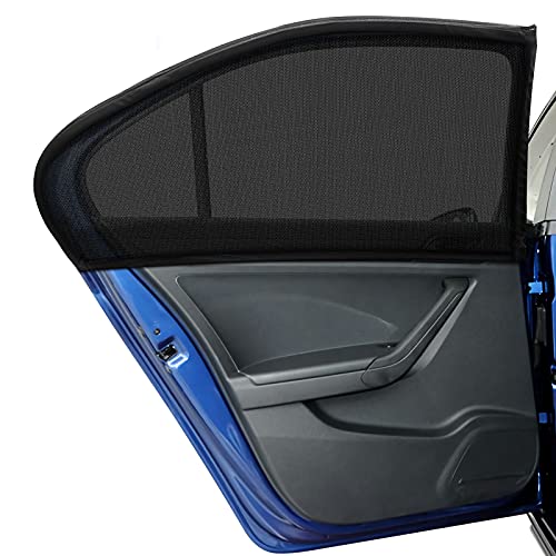 DIZA100 Pare Soleil Voiture Bébé, 2 Pièces pour fenêtre latérale de Voiture, Anti-moustiquaire pour bébé, Protection pour Enfants, Animaux de Compagnie, pour 98% Toutes Les Voitures
