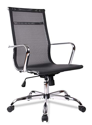 Book Cover Home Office Chair, High Back Desk Chair Ergonomic Mesh Adjustable Task Computer Chairs with Rolling Casters