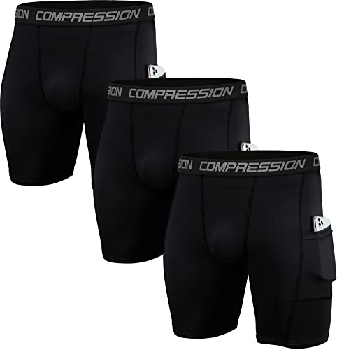 Holure Men's Performance Compression Shorts Athletic Running Underwear (3 or 4 or 5 Pack)