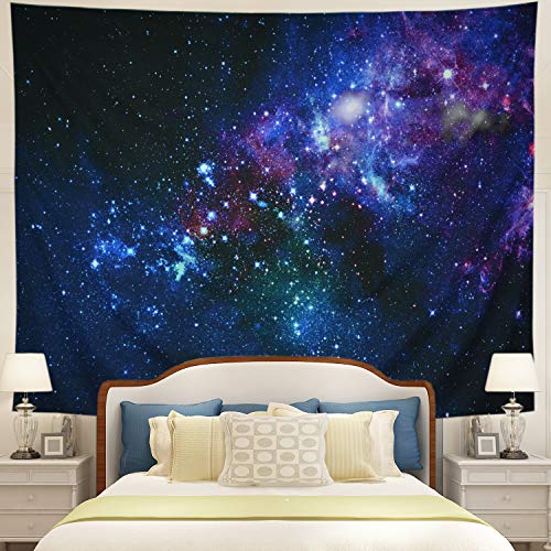 Book Cover Tushelia Starry Sky Tapestry Galaxy Tapestry Outer Space Tapestry Moon Star in Starry Night Tapestry Wall Hanging Universe Psychedelic Tapestry for Living Room Bedroom Home Decor
