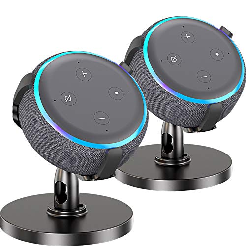 Fiada Table Holder for Dot 3rd Generation, 360Â°Adjustable Stand Mount Bracket Cradle with Rubber Protection for Smart Home Speaker, Improves Sound Visibility and Appearance, 2 Packs