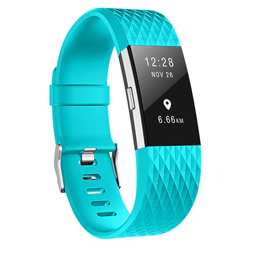 ZEROFIRE Bands Compatible for Fitbit Charge 2, Replacement Adjustable Sport Bands for Charge 2 Heart Rate Fitness Wristbands, Women Men, Small and Large