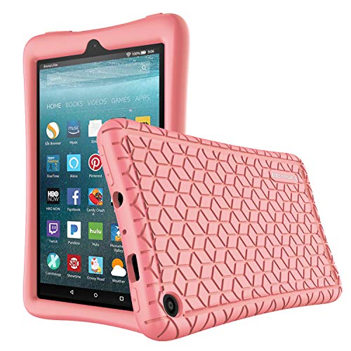 Famavala Silicone Case Cover Compatible with All-New Fire 7 Tablet [9th Generation, 2019 Release] (BabyPink)