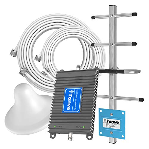 AT&T Cell Phone Signal Booster 4G LTE Band 12/17 700Mhz FDD ATT Cell Signal Booster Repeater Signal Amplifier Boost Data and Voice Home/Office Use with Antenna Kits (BIack-700DWT)