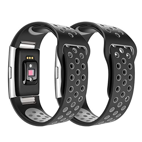 Fundro Replacement Bands Compatible with Fitbit Charge 2, 2-Pack, for Women Men